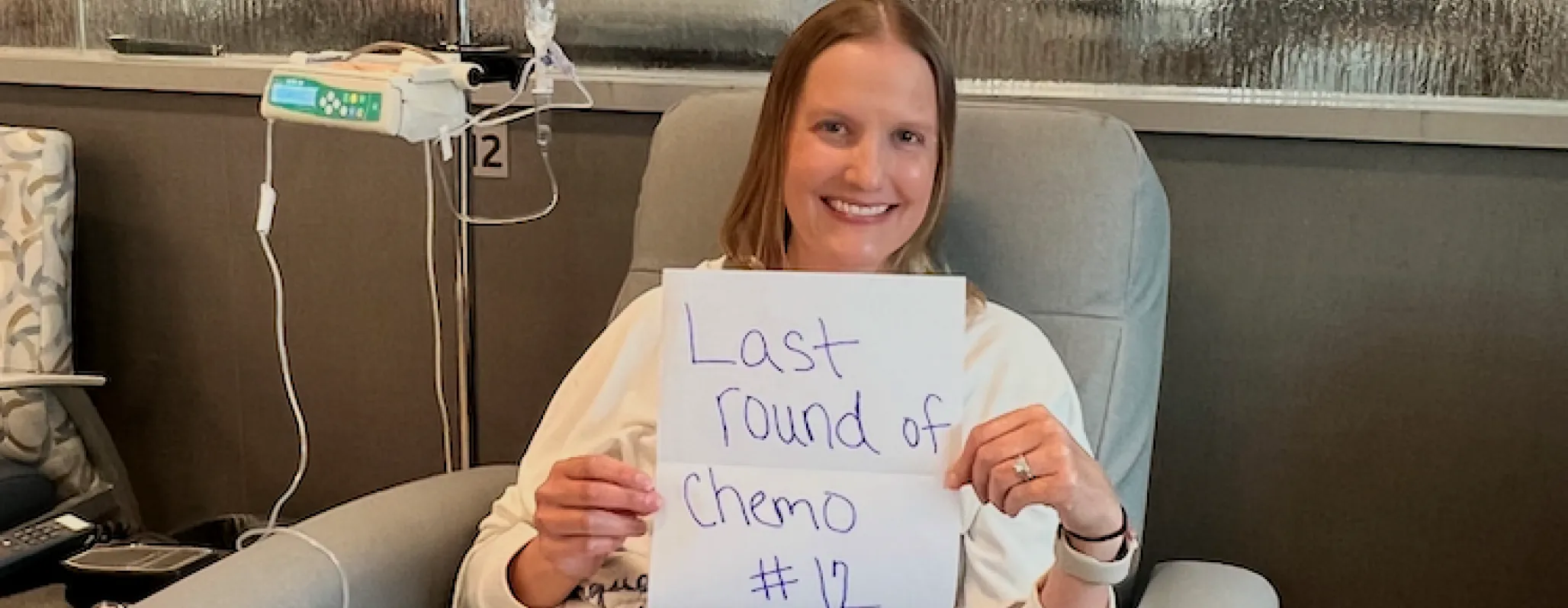 Woman in last round of chemo