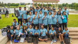 colon cancer walk large group photo