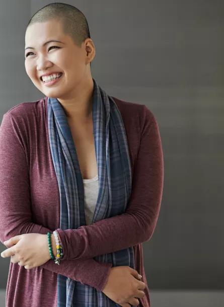 woman smiling in photo