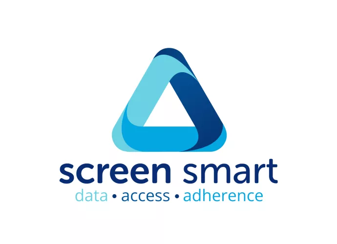 The Alliance's Screen Smart project logo, which includes the words data, access, and adherence.