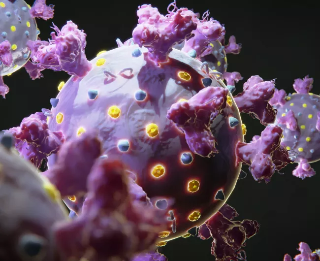 abnormal pink cells