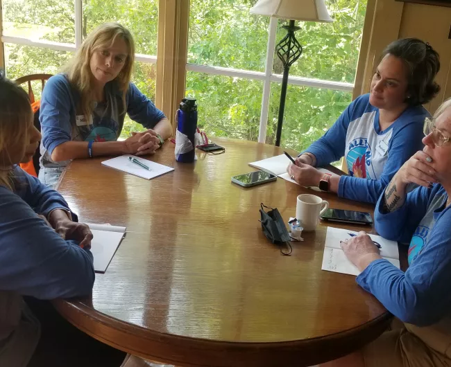 AllyCamp 2022 women at roundtable