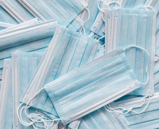 blue surgical mask