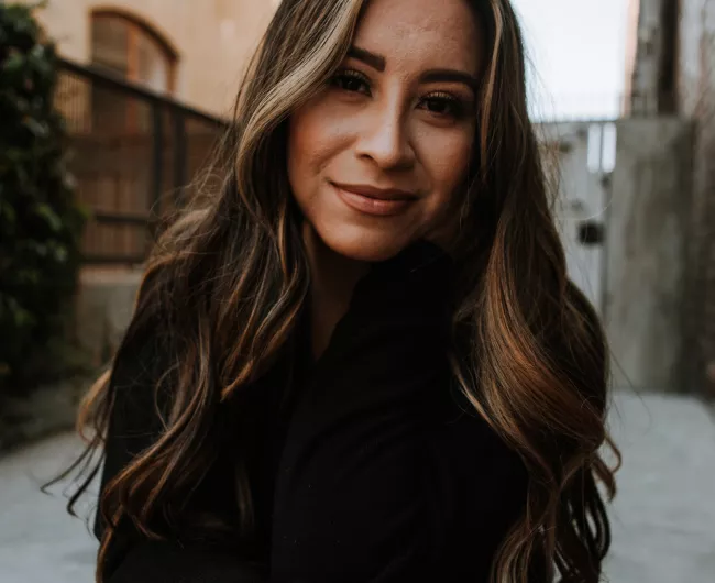 Latin woman smiling
