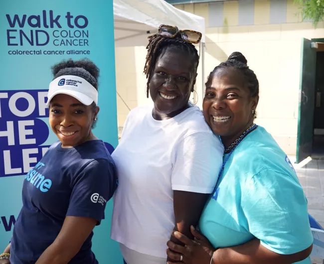 Women enjoy the Walk to End Colon Cancer
