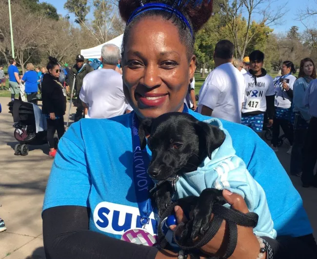 Ladonna with dog