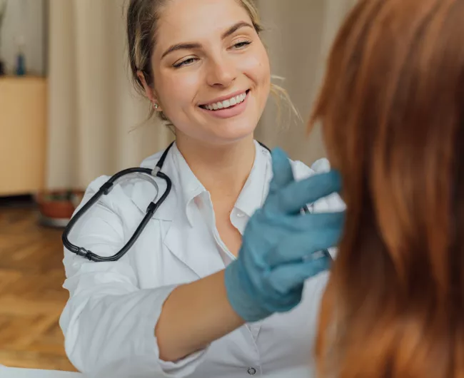 female doctor with patient