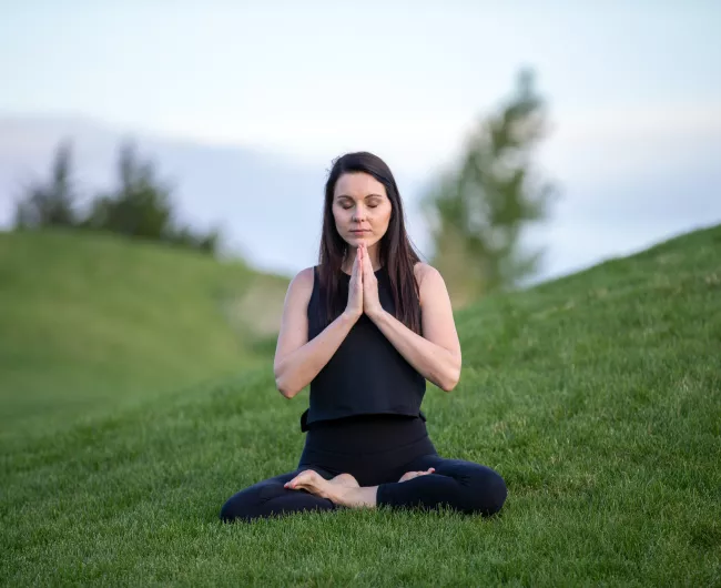 woman in yoga pose