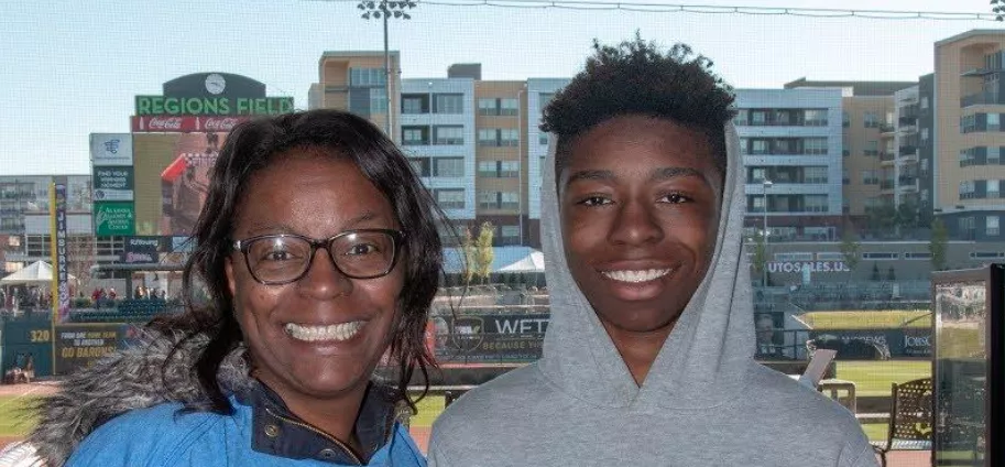 Janice with son in the Alliant