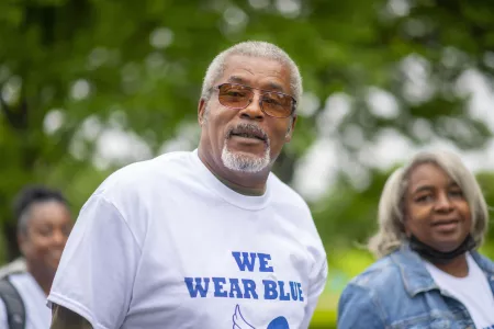 black individuals participating in walk